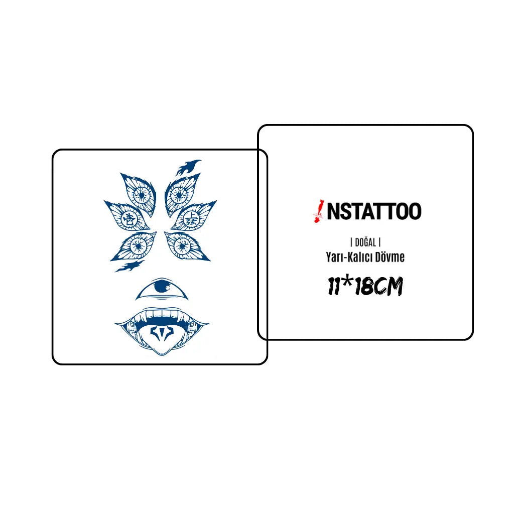 (DS-JK) Sukuna-Kokushibo - Yarı Kalıcı Dövme