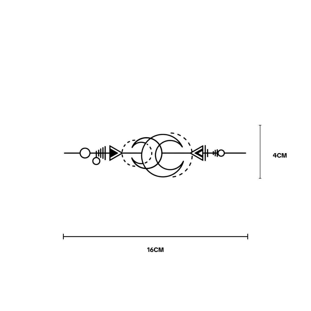 (Özel Tasarım) Crescent - Yarı Kalıcı Dövme