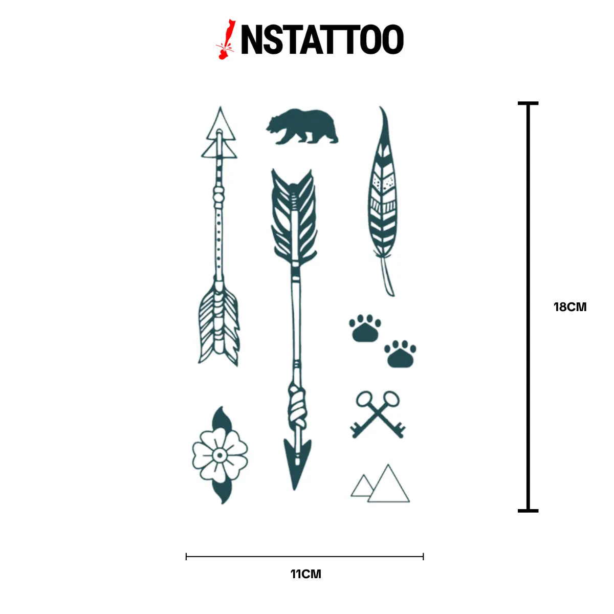 (8 Dövme) HUNT - Yarı Kalıcı Dövme