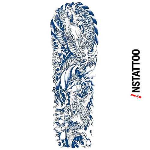 (Tüm Kol) Ryujin - Yarı Kalıcı Dövme