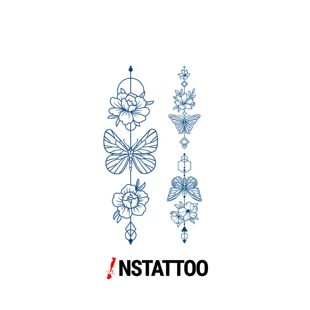 Rose 2 Parça - Yarı Kalıcı Dövme - instattoo