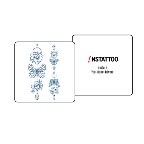 Rose 2 Parça - Yarı Kalıcı Dövme - instattoo
