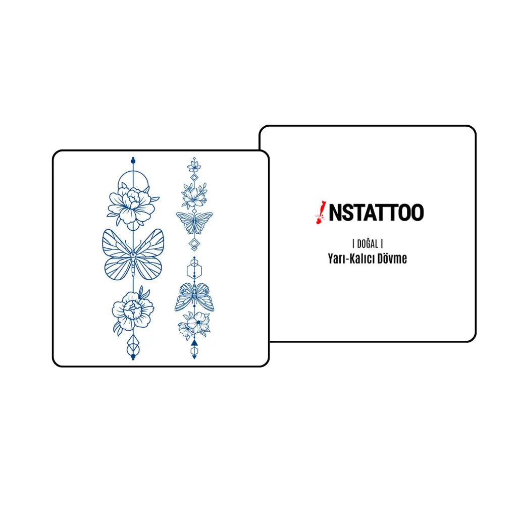 Rose 2 Parça - Yarı Kalıcı Dövme - instattoo
