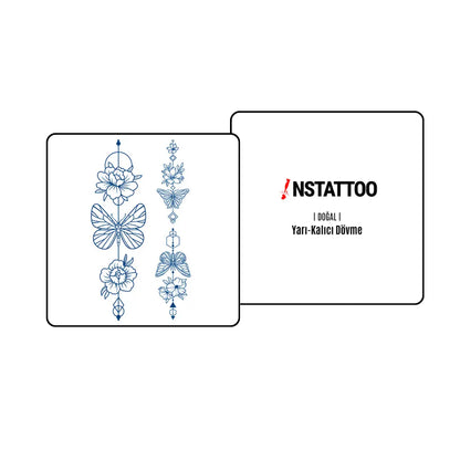 Rose 2 Parça - Yarı Kalıcı Dövme - instattoo