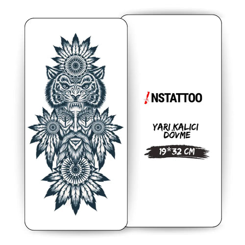 (Göğüs-Kol Kaplama) Raijin - Yarı Kalıcı Dövme