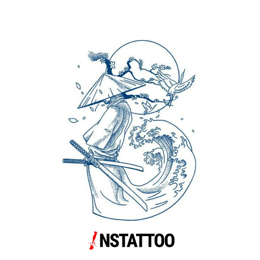 Hokusai - Yarı Kalıcı Dövme