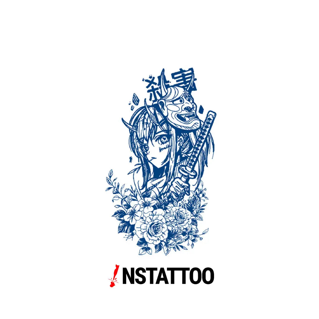Oni - Yarı Kalıcı Dövme - instattoo