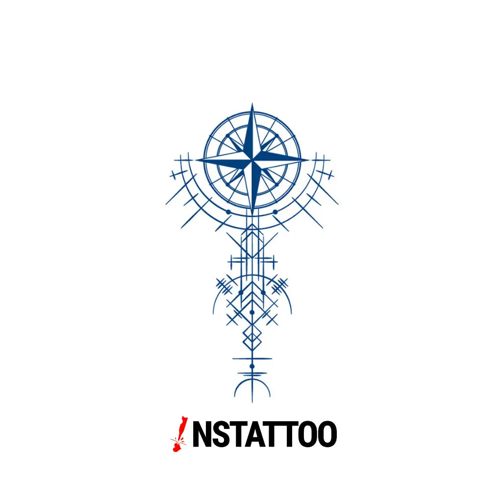 Viking Yıldızı - Yarı Kalıcı Dövme - instattoo