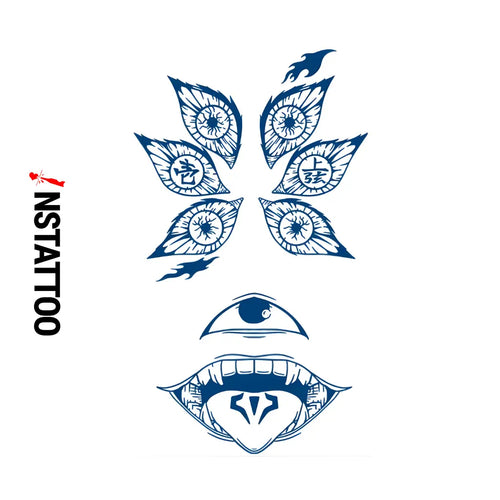 (DS-JK) Sukuna-Kokushibo - Yarı Kalıcı Dövme