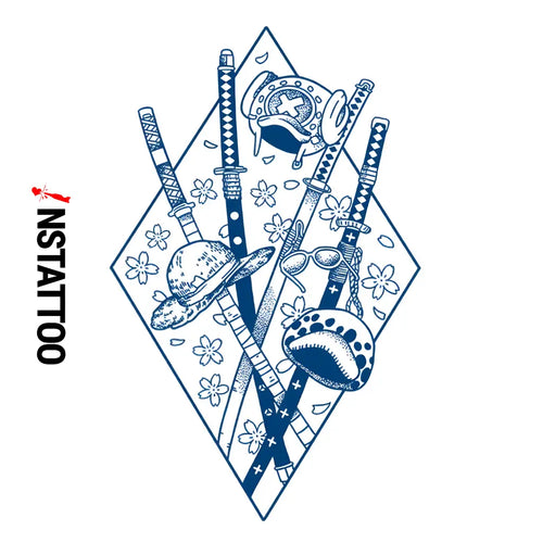 (OP) Luffy-Chopper-Kid - Yarı Kalıcı Dövme