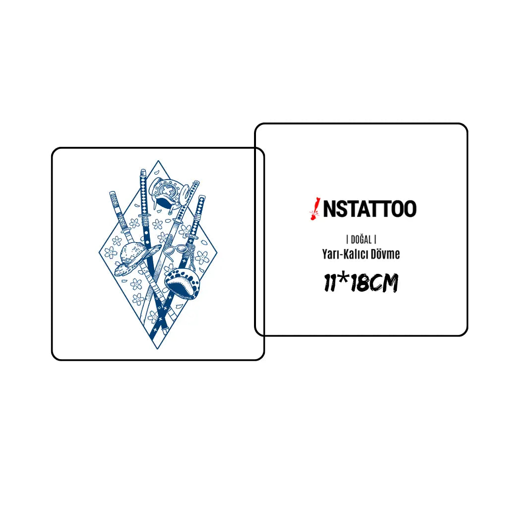 (OP) Luffy-Chopper-Kid - Yarı Kalıcı Dövme