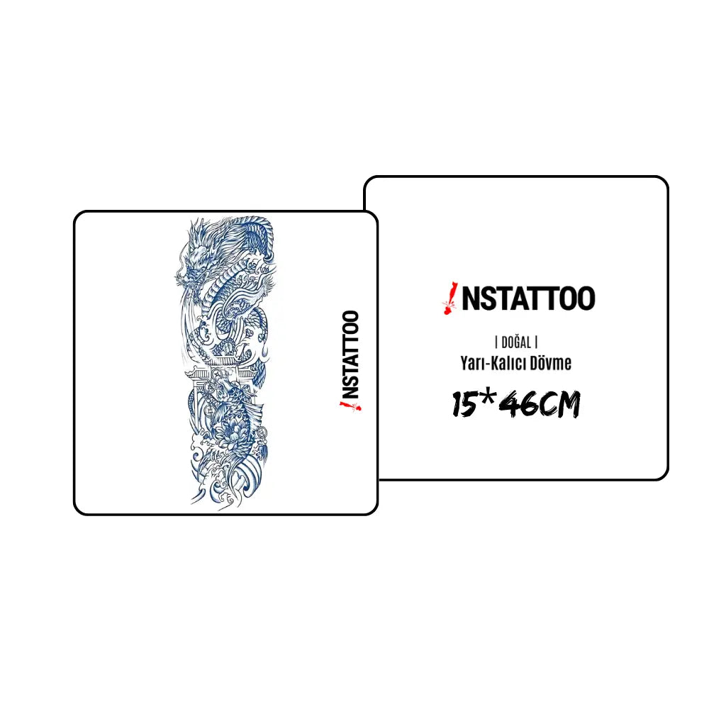 (Tüm Kol) Loong - Yarı Kalıcı Dövme