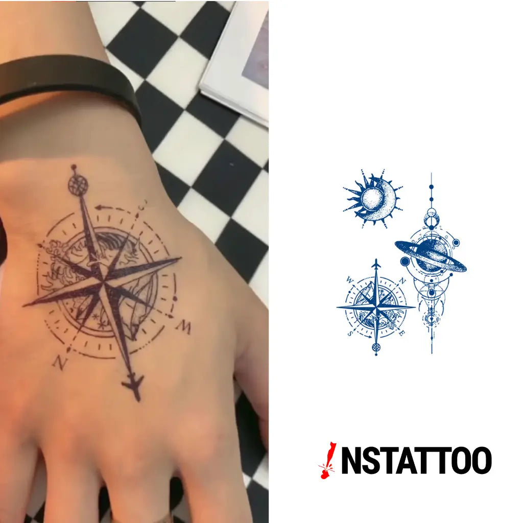 Evren 3 Parça - Yarı Kalıcı Dövme - instattoo