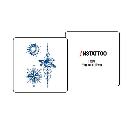 Evren 3 Parça - Yarı Kalıcı Dövme - instattoo