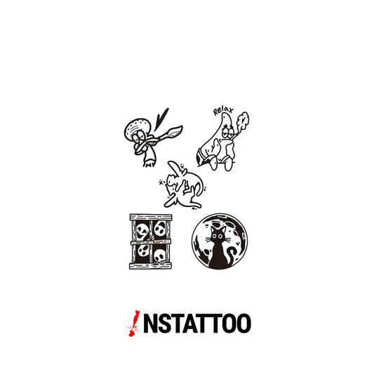 (5 Dövme) Minimal Paket I - Yarı Kalıcı Dövme - instattoo