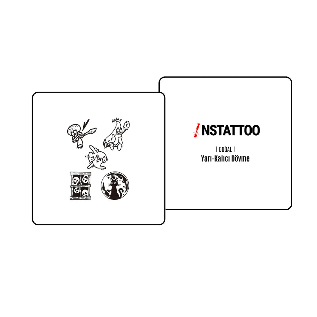 (5 Dövme) Minimal Paket I - Yarı Kalıcı Dövme - instattoo