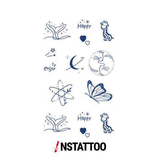 (11 Dövme ) Tatlı Paketi - Yarı Kalıcı Dövme - instattoo