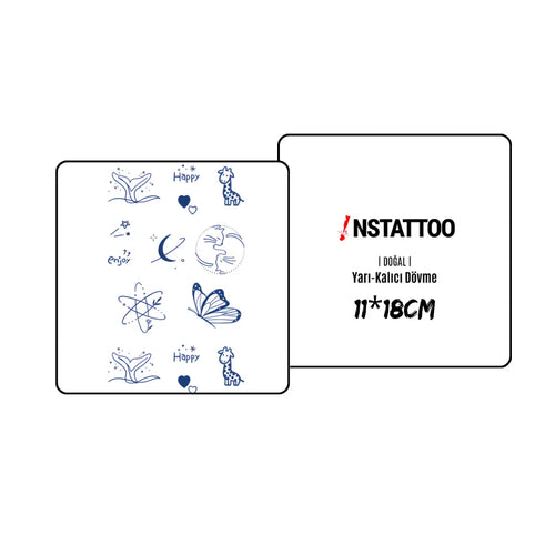 (11 Dövme ) Tatlı Paketi - Yarı Kalıcı Dövme - instattoo