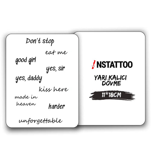 (Özel) Don't Stop - Yarı Kalıcı Dövme