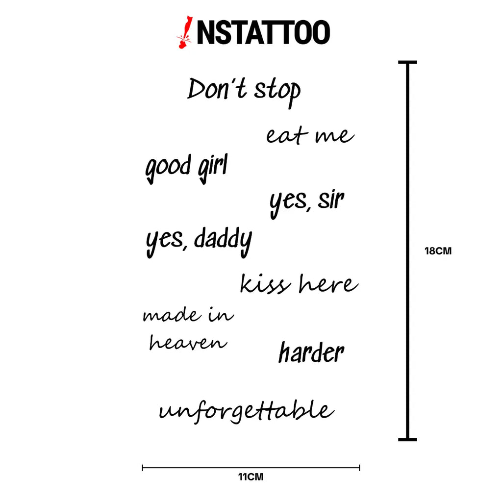 (Özel) Don't Stop - Yarı Kalıcı Dövme