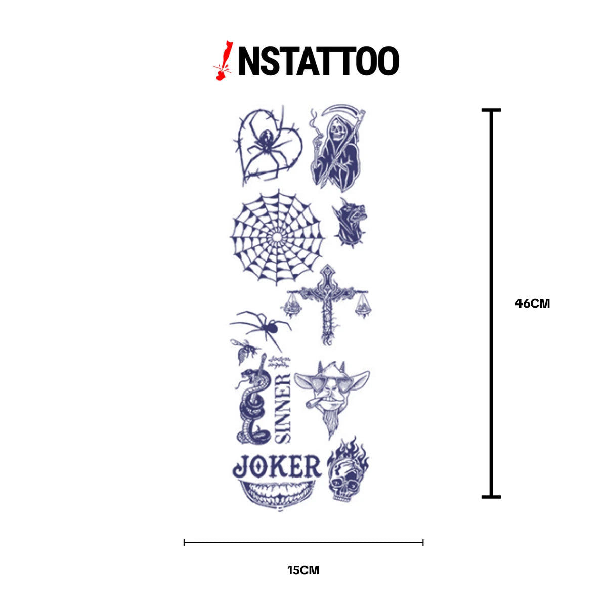 (11 Dövme) Böcek - Yarı Kalıcı Dövme Paketi