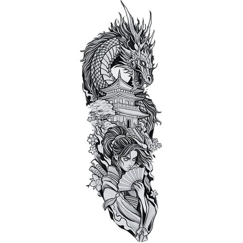 (Kol Kaplama) Shogun - Yarı Kalıcı Dövme