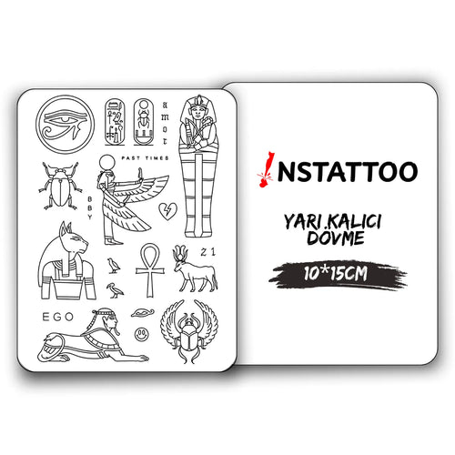 (Özel) Tutankhamun - Yarı Kalıcı Dövme