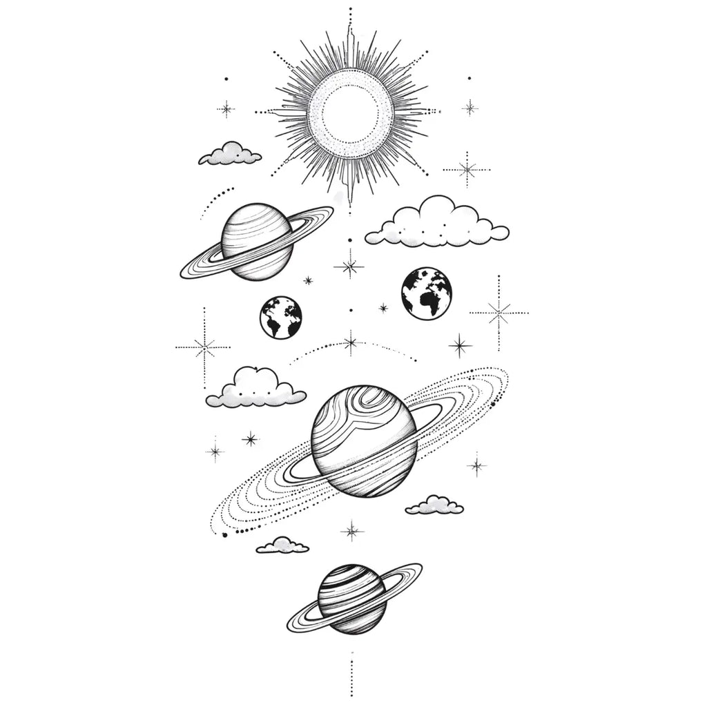 (Özel) Andromeda - Yarı Kalıcı Dövme