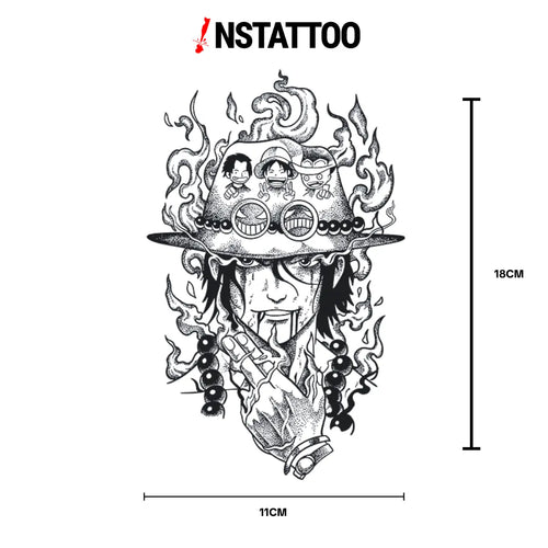 (OP) Brothers - ACE-Sabo-Luffy - Yarı Kalıcı Dövme