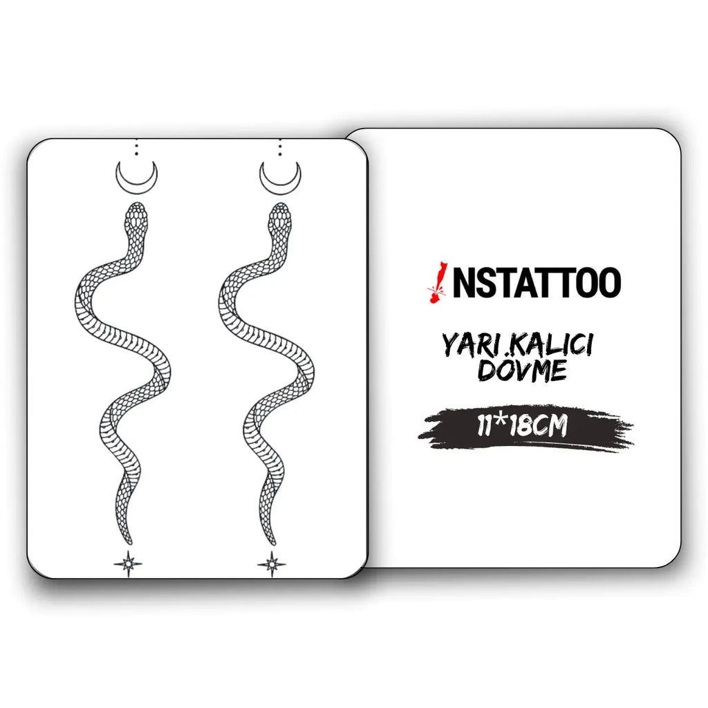 Kozmo Yılan Çifti - Yarı Kalıcı Dövme
