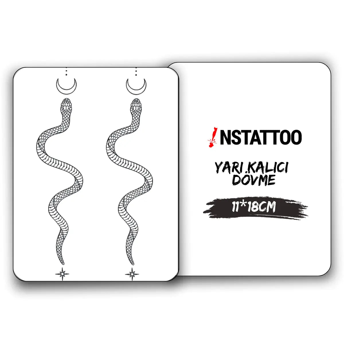 Kozmo Yılan Çifti - Yarı Kalıcı Dövme