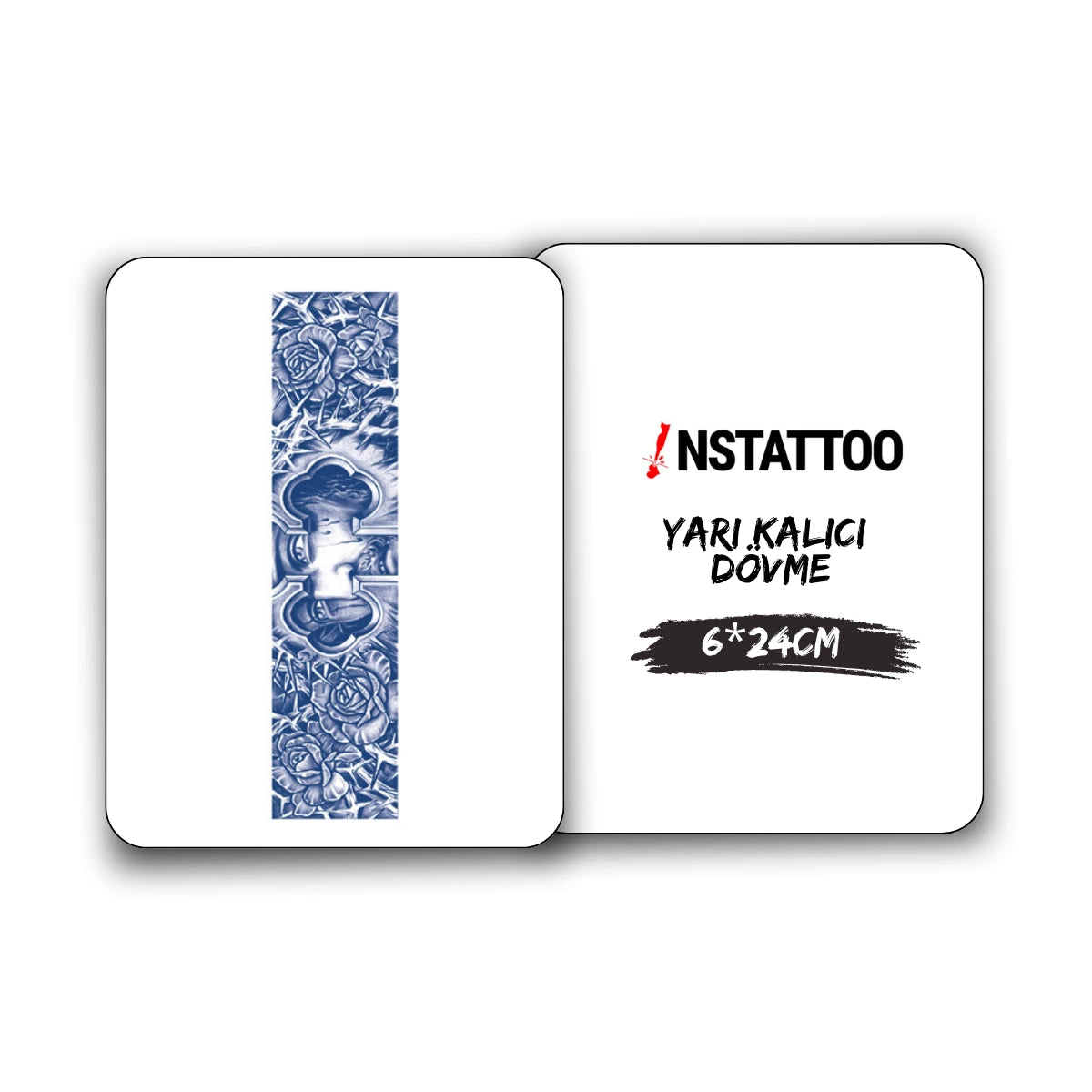 (Kol Şerit) Crusified - Yarı Kalıcı Dövme