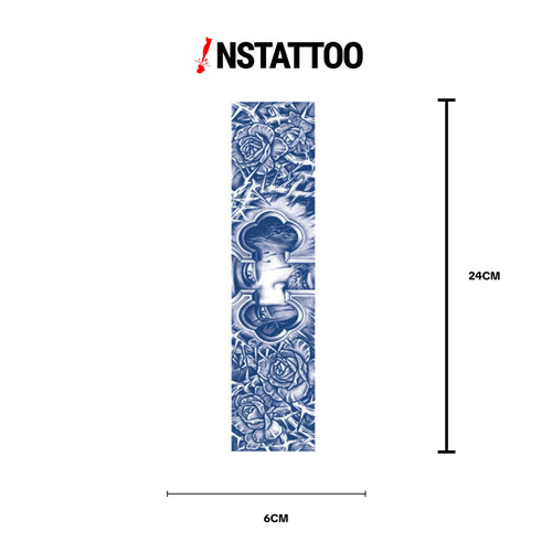 (Kol Şerit) Crusified - Yarı Kalıcı Dövme