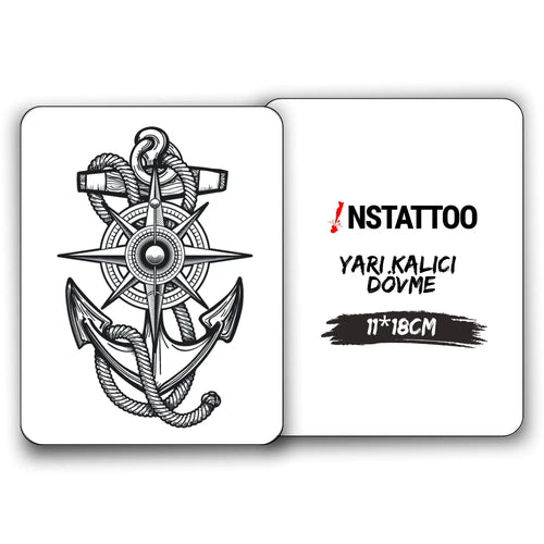 Denizci Pusulası - Yarı Kalıcı Dövme