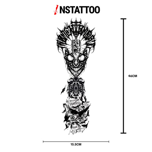 (Kol Kaplama) Eyes - Yarı Kalıcı Dövme