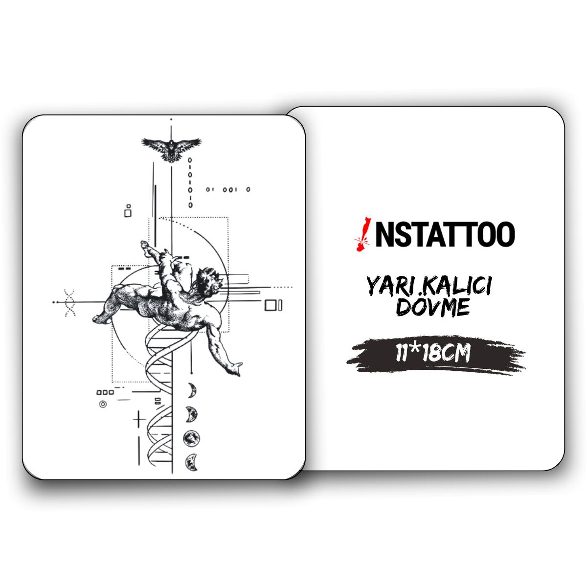 (Özel Tasarım) F A L L E N - Yarı Kalıcı Dövme