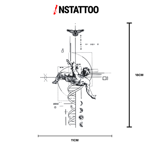 (Özel Tasarım) F A L L E N - Yarı Kalıcı Dövme