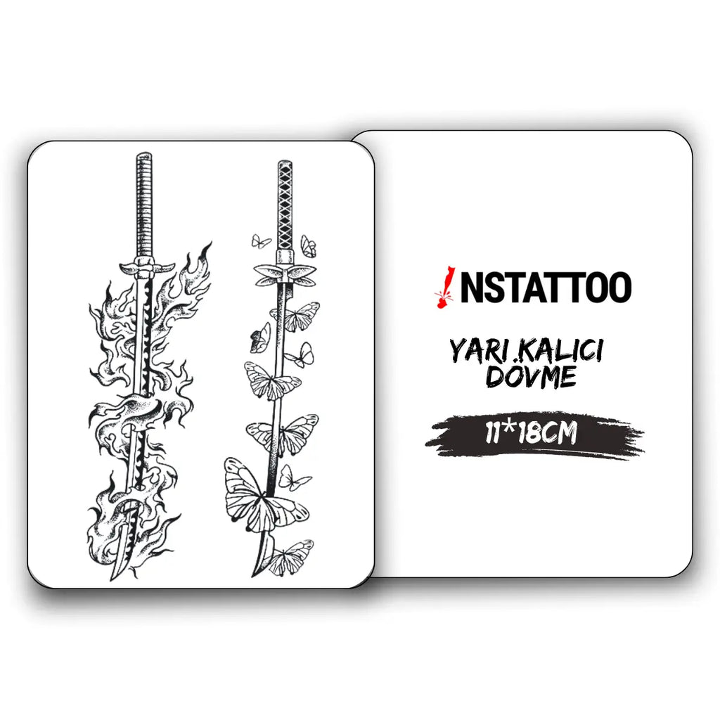 Fire and Fly -Yarı Kalıcı Dövme