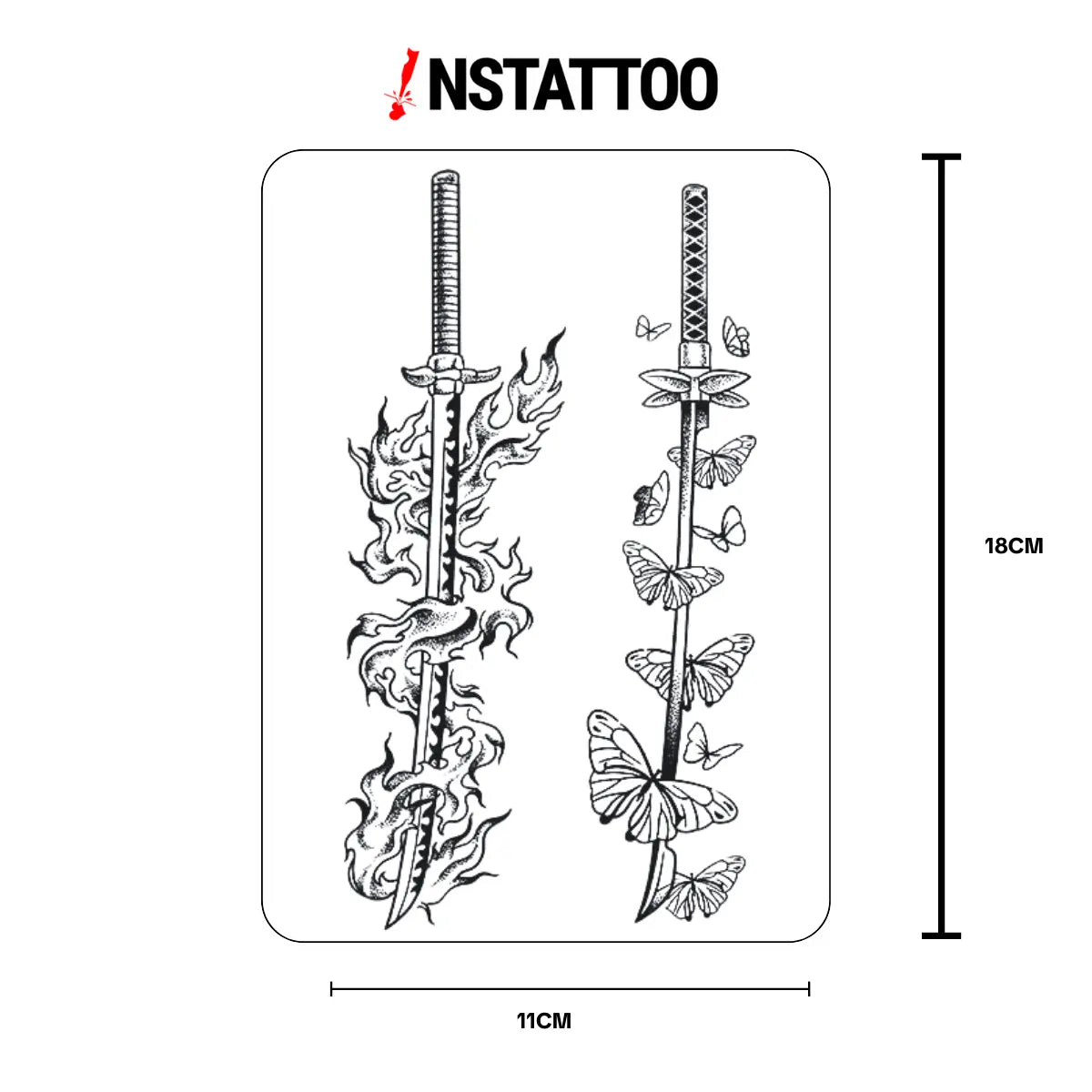 Fire and Fly -Yarı Kalıcı Dövme