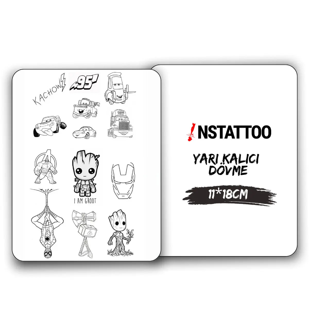 (Özel) Kachow - Yarı Kalıcı Dövme