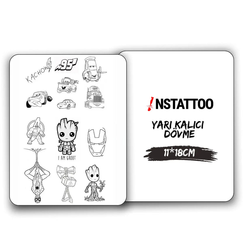 (Özel) Kachow - Yarı Kalıcı Dövme