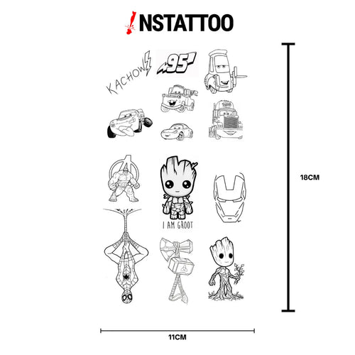 (Özel) Kachow - Yarı Kalıcı Dövme