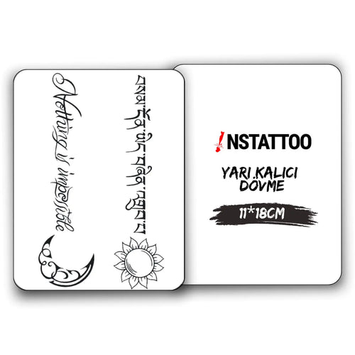 Ay-Güneş Çift - Yarı Kalıcı Dövme