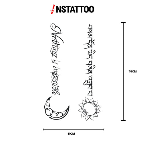 Ay-Güneş Çift - Yarı Kalıcı Dövme