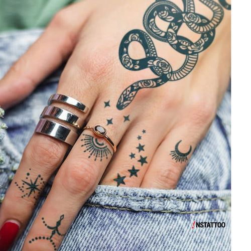 (11 Dövme) El Paketi I - Yarı Kalıcı Dövme