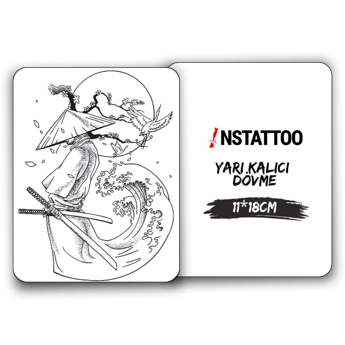 Hokusai - Yarı Kalıcı Dövme