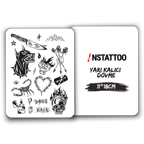 (14 Dövme) Jilet - Yarı Kalıcı Dövme