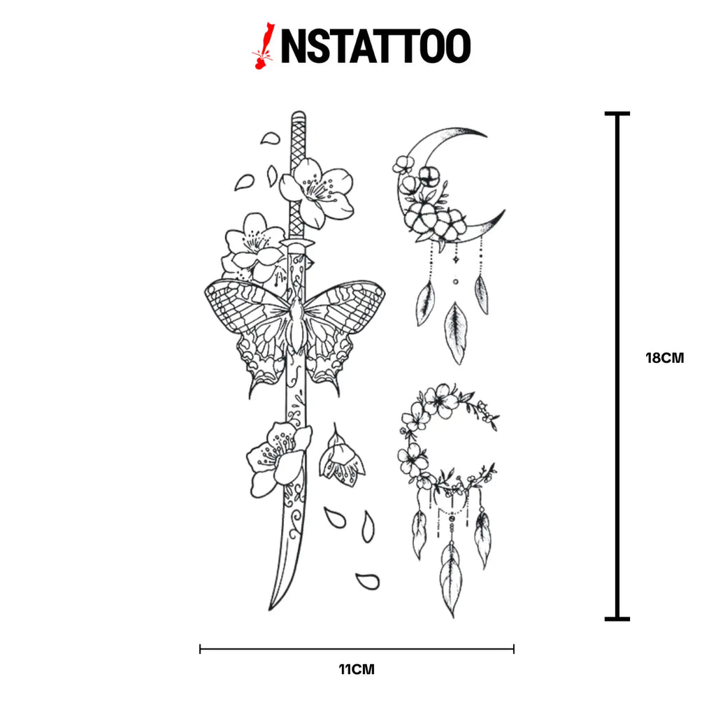 (3 Dövme) Kōyōzai - Yarı Kalıcı Dövme