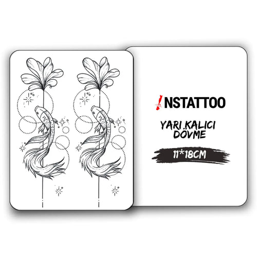 Kozmik Koi Çift -Yarı Kalıcı Dövme