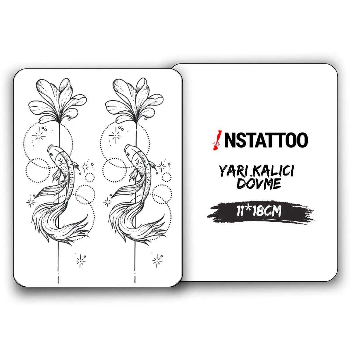 Kozmik Koi Çift -Yarı Kalıcı Dövme